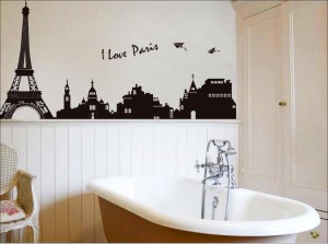vinilo pared paris