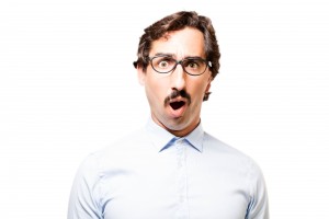 young cool man surprised